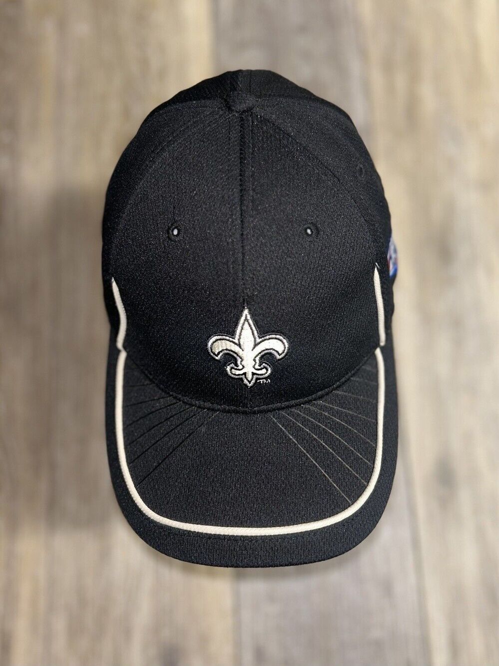 New Orleans Saints Black Gold Budlight Logo Fitted One Size Baseball Hat Cap